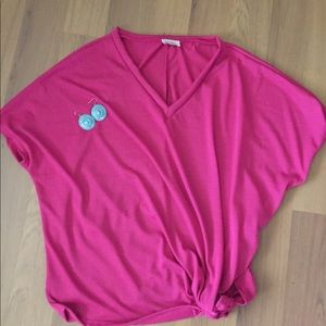 Fuchsia oversized top